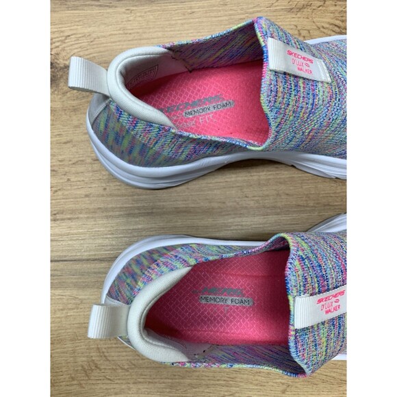 Skechers Women D'Lux Walker Rainbow Sky 149367 Multi Color Slip-On Sneakers 11 - Picture 13 of 15
